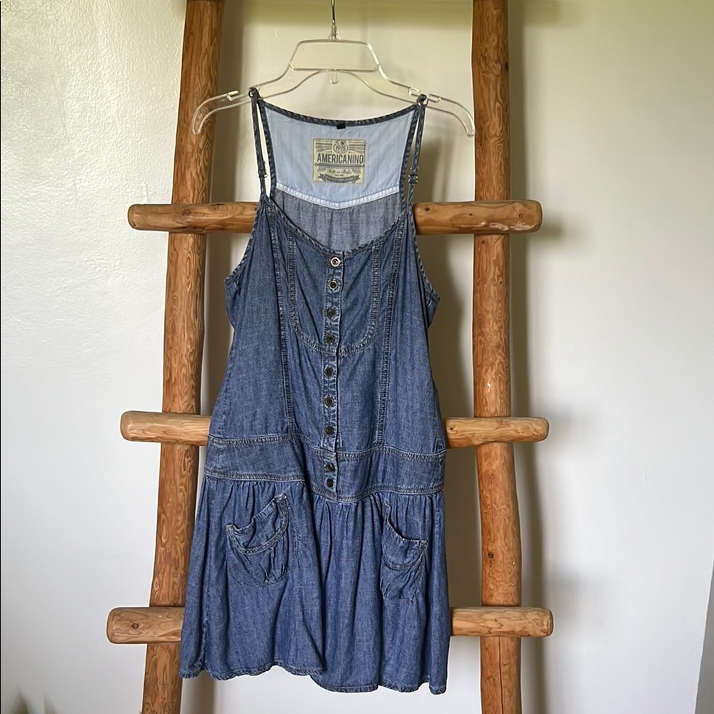 Denim Button-Down Dress - image 1